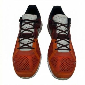 On Running Cloudflow Mens Size 10.5 Flare Dawn Orange Maroon Road Running Shoes